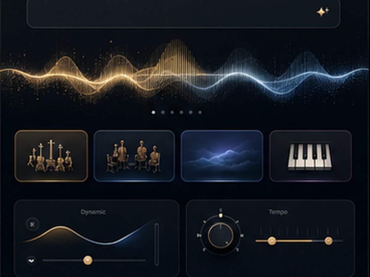 AI Classical Music Generator preview interface