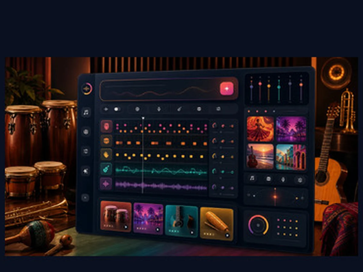 AI Latin Music Generator preview interface