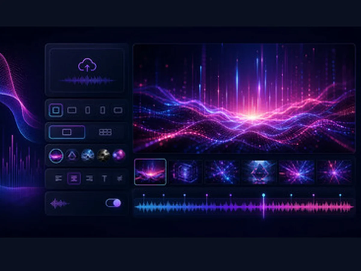 AI Music Video Generator preview interface