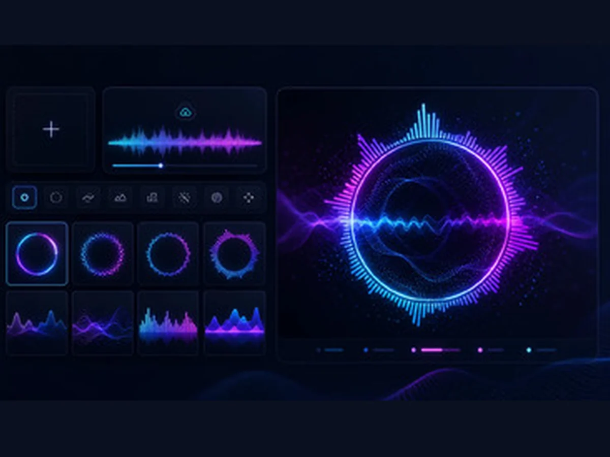 AI Music Visualizer preview interface
