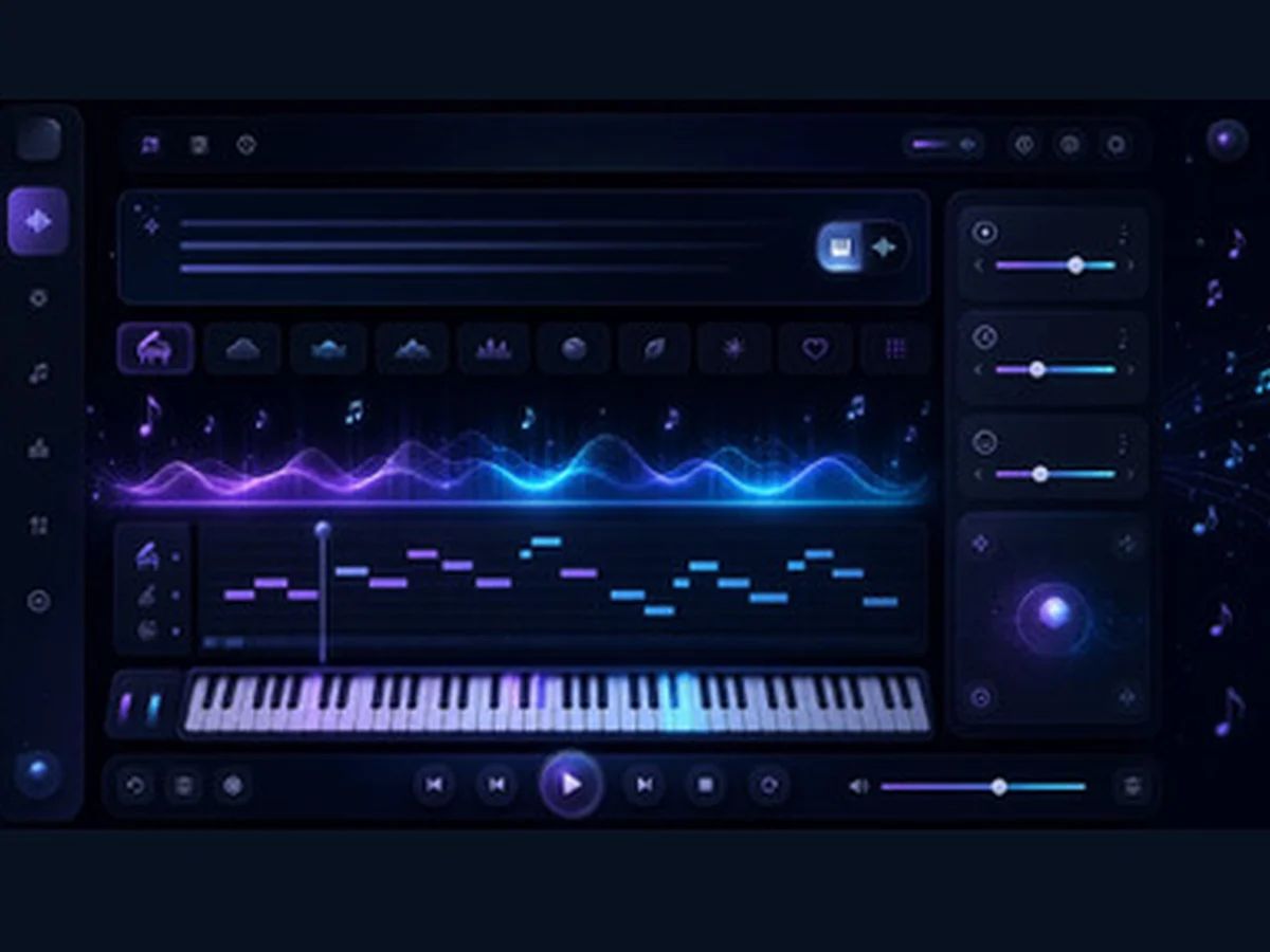 AI Piano Generator preview interface