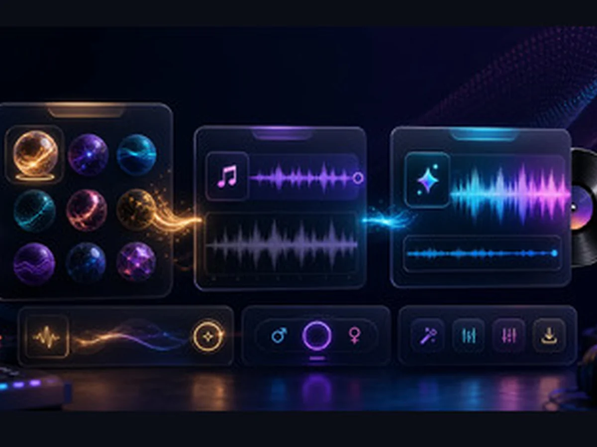 AI Song Cover Generator preview interface