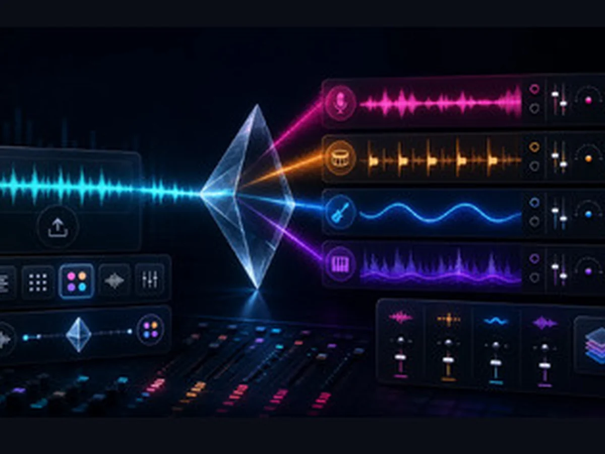 AI Stem Splitter preview interface