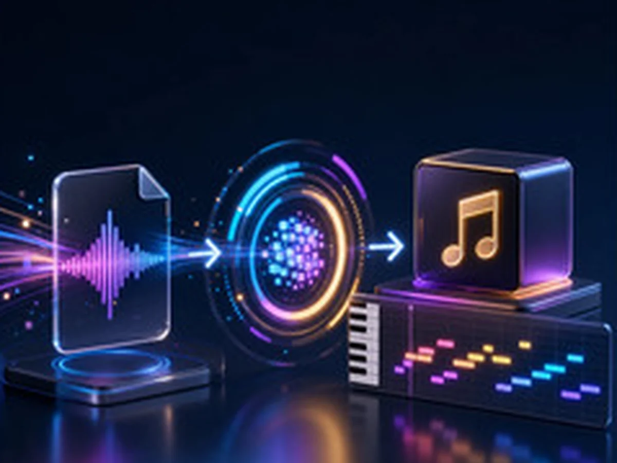 Audio to MIDI Converter idea 3 visual