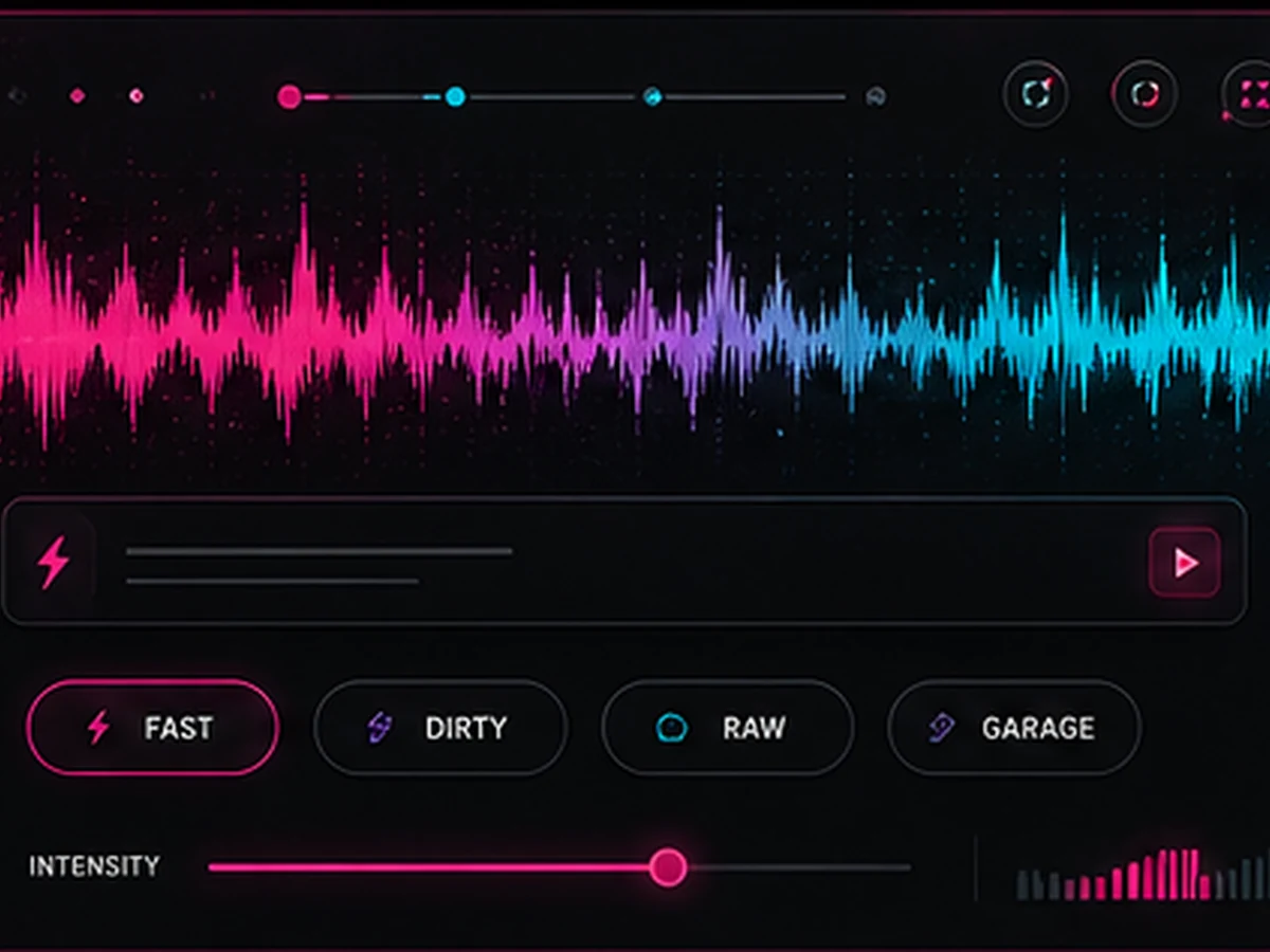 Punk Music Generator preview interface