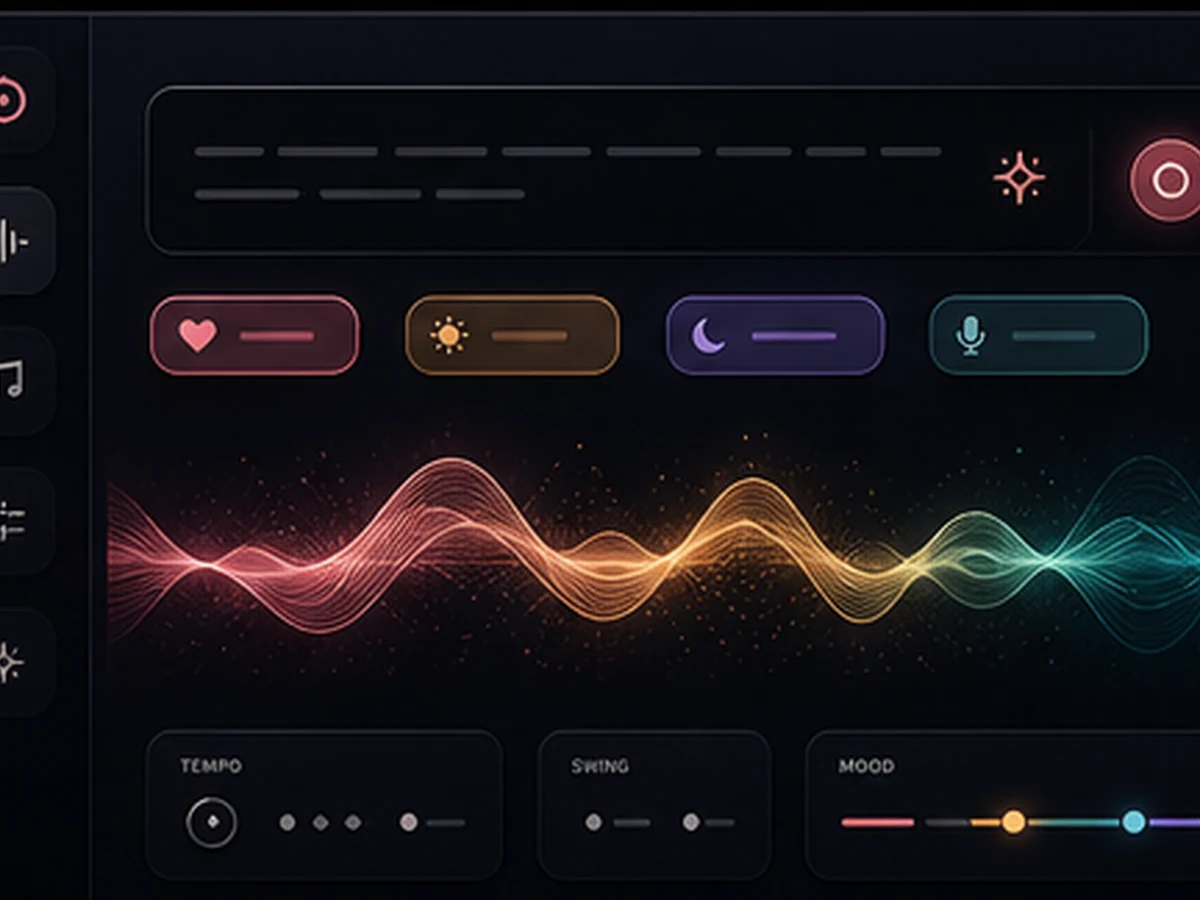 R&B Music Generator preview interface